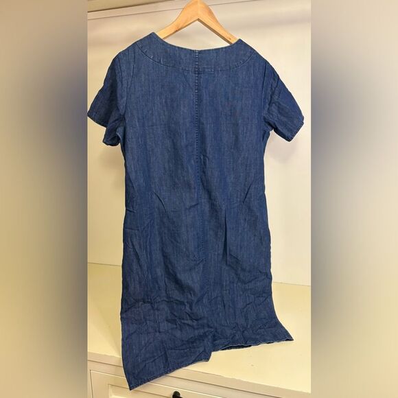 NWOT Martha Stewart Short Sleeve Denim Shift Dress- XS - Picture 4 of 4